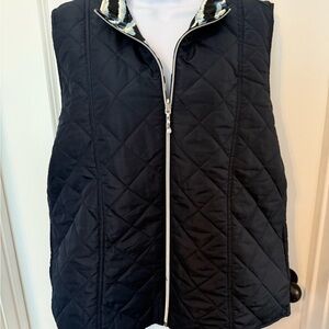 Activology Reversible navy blue Vest with zebra Print